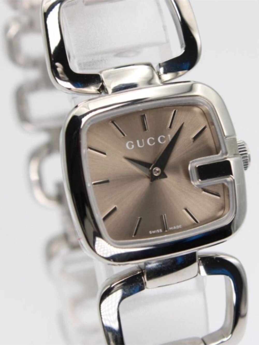 GUCCI Authentic G Brown Stainless Steel Dial Watch 6 inches - Picture 9 of 9